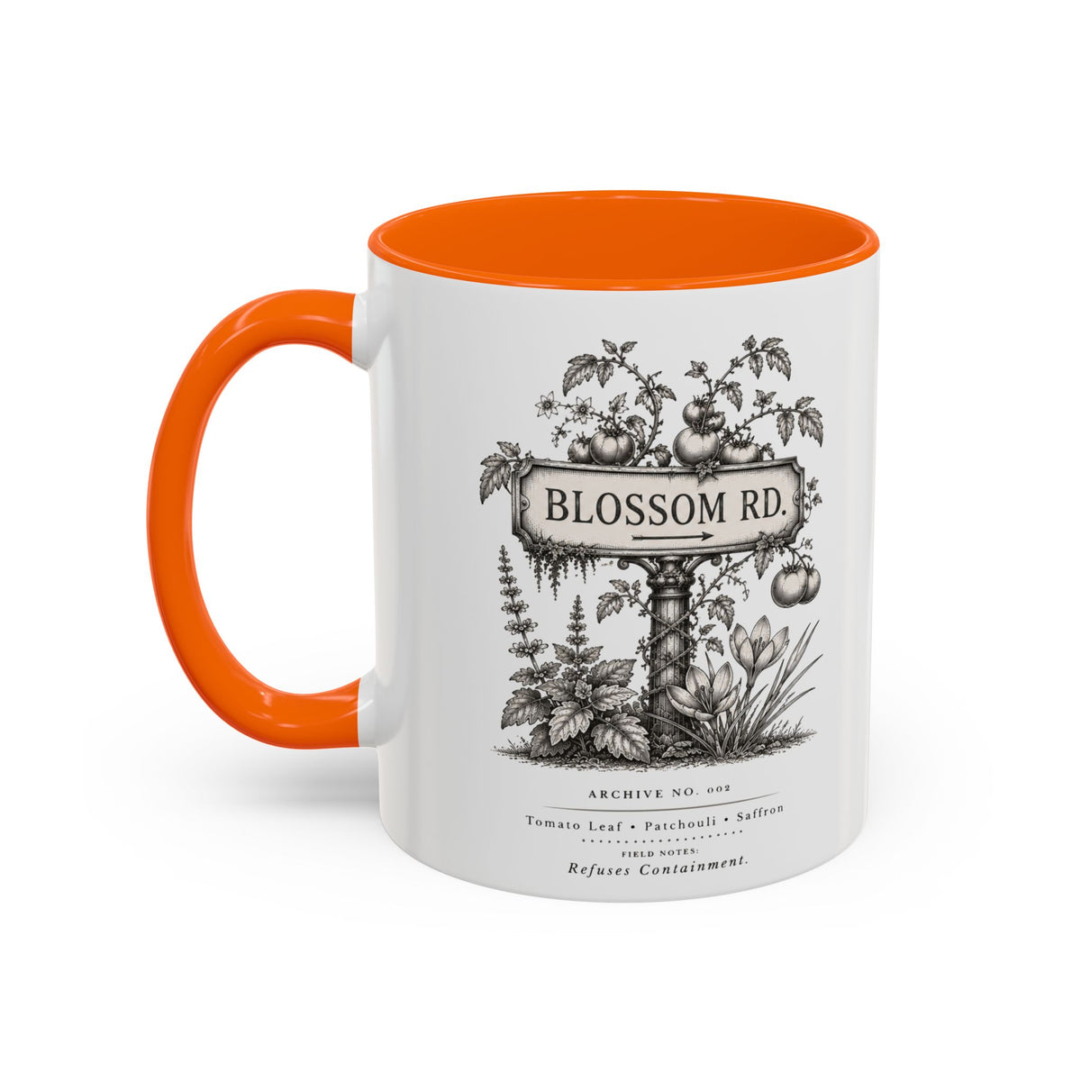 BLOSSOM RD Vintage Botanical Ceramic Accent Mug