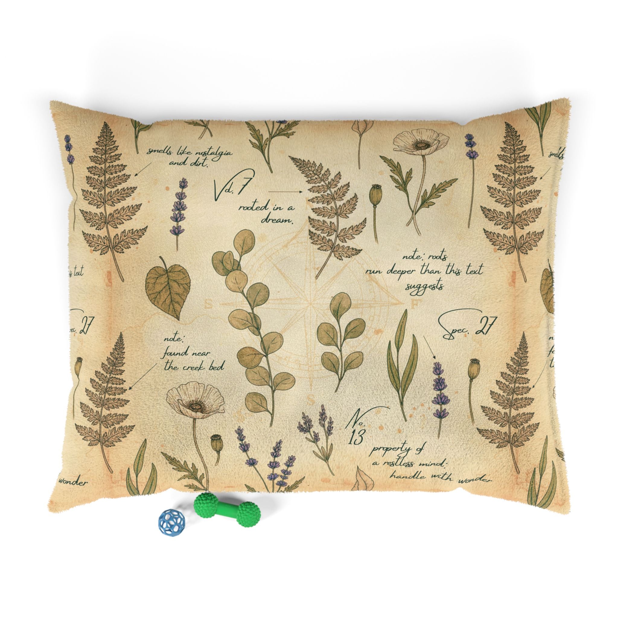 Field Guide Vintage Botanical Pet Bed Lounger