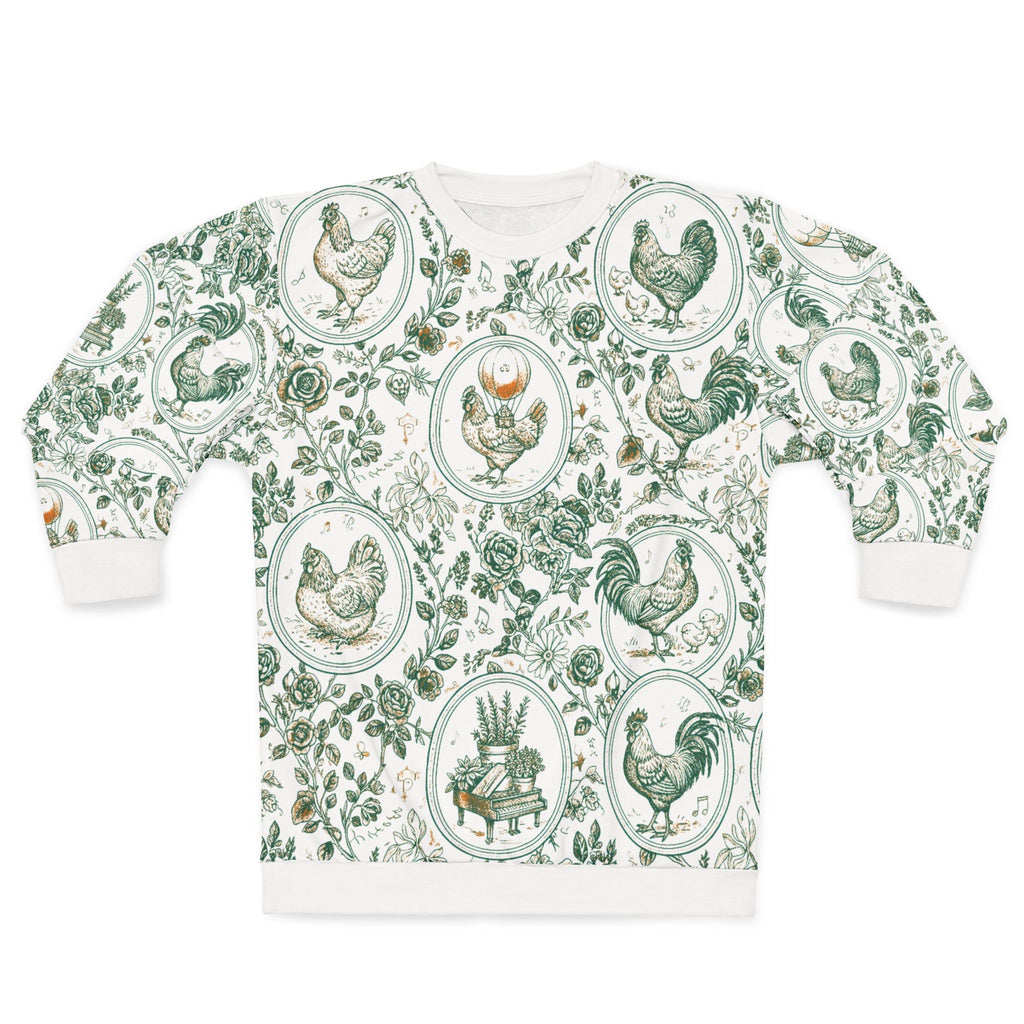 Botanical Coop Toile Vintage Farmhouse Sweatshirt