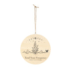 Tend Your Frequency: Adjust Accordingly Botanical Moon Phase Wood Sign Wall Art