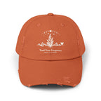 Tend Your Frequency: Adjust Accordingly Botanical Moon Phase Distressed Cap