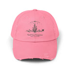 Tend Your Frequency: Adjust Accordingly Botanical Moon Phase Distressed Cap