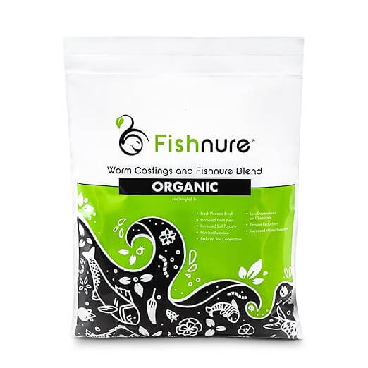 Fishnure Organic Fish Manure & Worm Casting Fertilizer (8 lb)