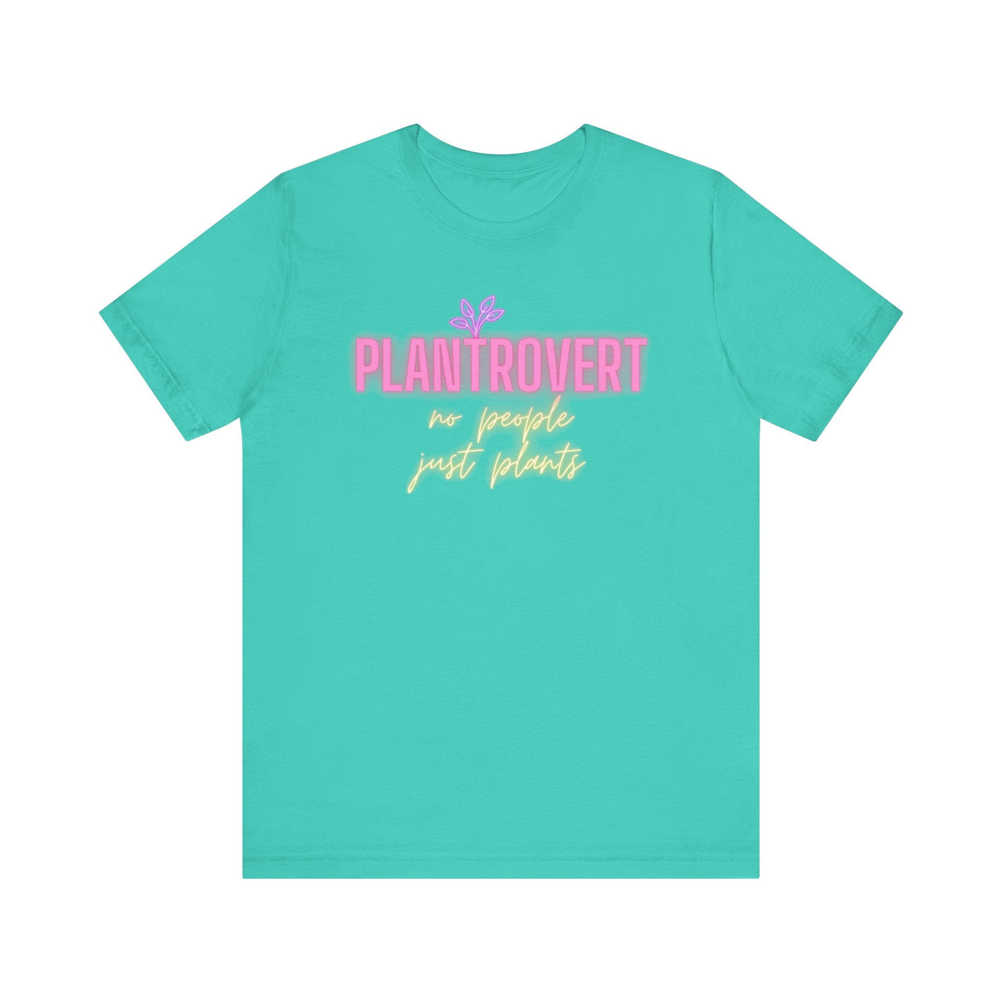 Plantrovert No People Just Plants Neon Unisex Jersey T-shirt
