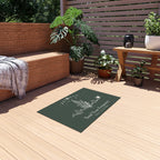 Tend Your Frequency: Adjust Accordingly Botanical Moon Phases Outdoor Rug Doormat