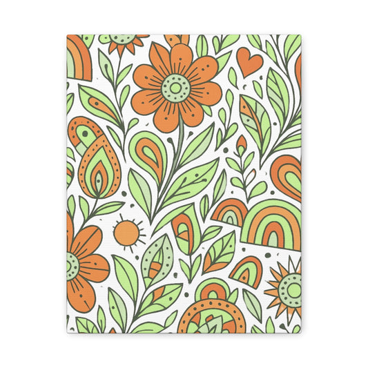 Boho Bloom Floral Canvas Wall Art: Unleash Your Inner Wildflower