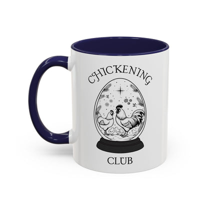 Chickening Club Winter Wonderland Snow Globe Accent Mug