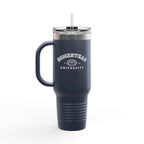 Homestead University 40oz Insulated Travel Mug – Large Stainless Tumbler with Straw