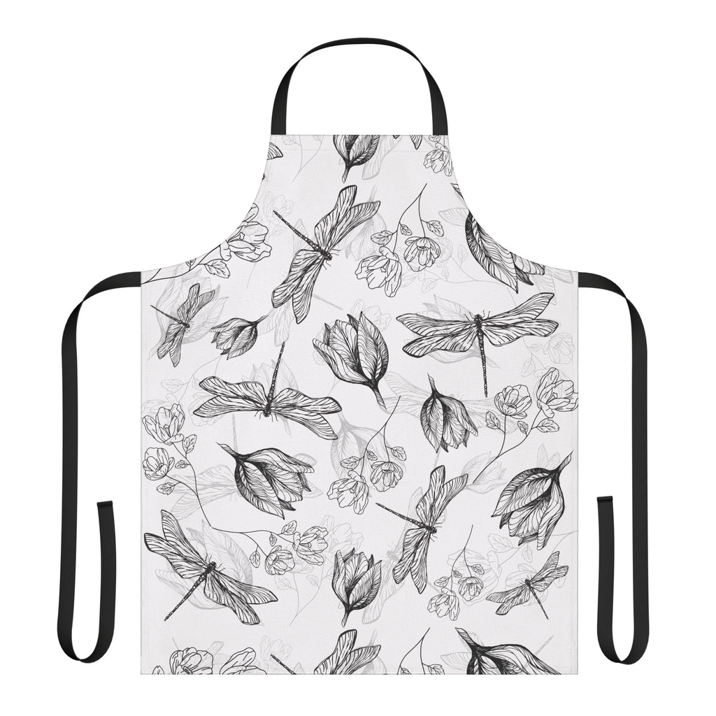 Floral Dragonfly Kitchen Apron