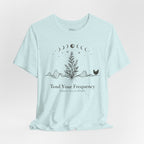 Tend Your Frequency: Adjust Accordingly Moon Phase Botanical Tee