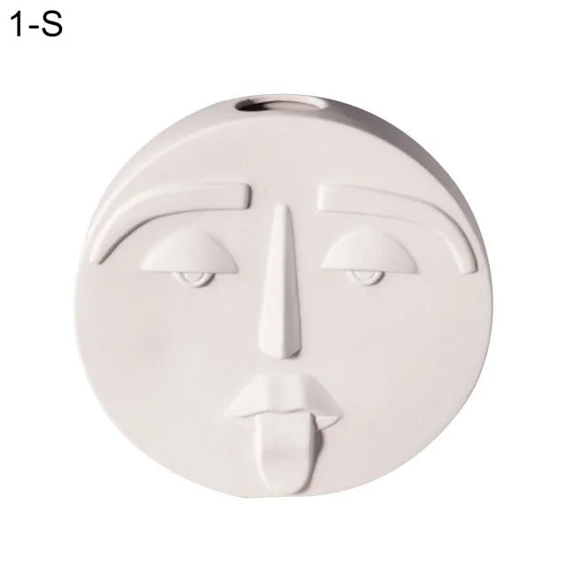 Human Face Expression Plant Vase