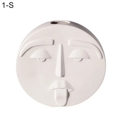Human Face Expression Plant Vase