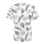 Dragonfly Floral Garden Unisex T-Shirt