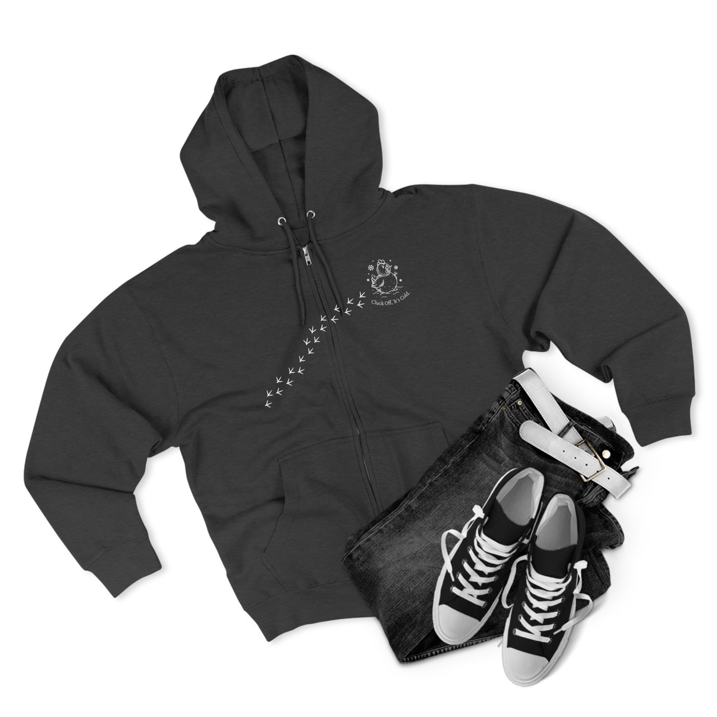 Chickening Club Winter Wonderland Snow Globe Zip Hoodie
