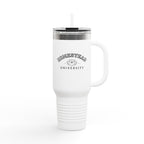 Homestead University 40oz Insulated Travel Mug – Large Stainless Tumbler with Straw