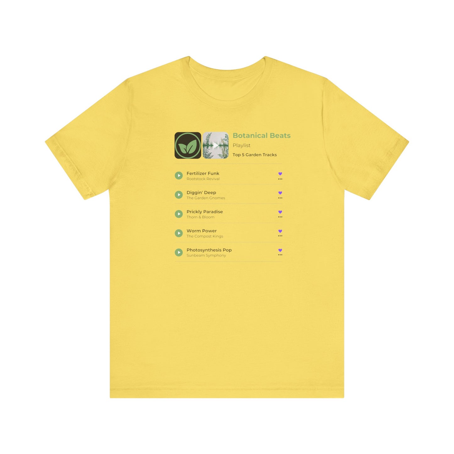 Botanical Beats Unisex Short Sleeve Tee - Your Garden Grooves Playlist