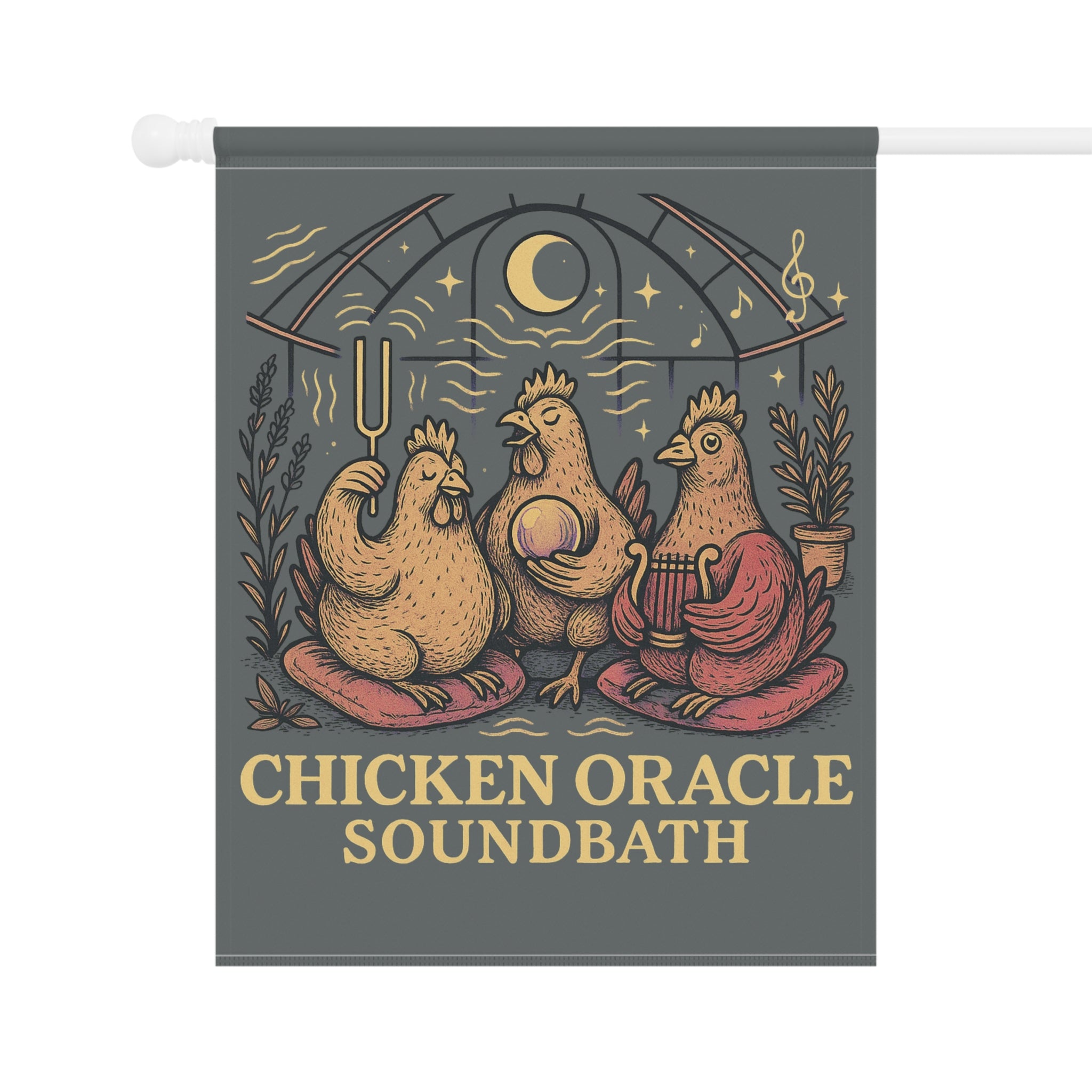 Chicken Oracle Soundbath Garden Banner