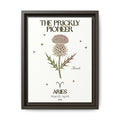 Aries The Prickly Pioneer Thistle Framed Matte Canvas