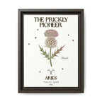 Aries The Prickly Pioneer Thistle Framed Matte Canvas