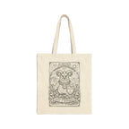 Zodiac Chicken Coloring Canvas Tote Bag