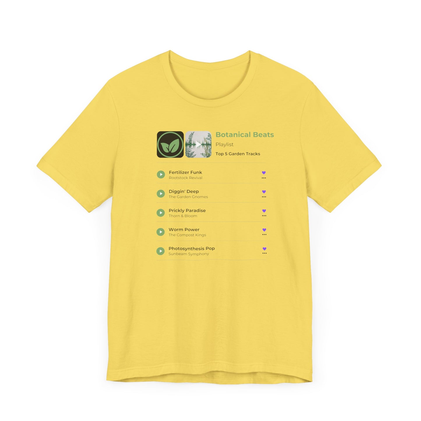 Botanical Beats Unisex Short Sleeve Tee - Your Garden Grooves Playlist