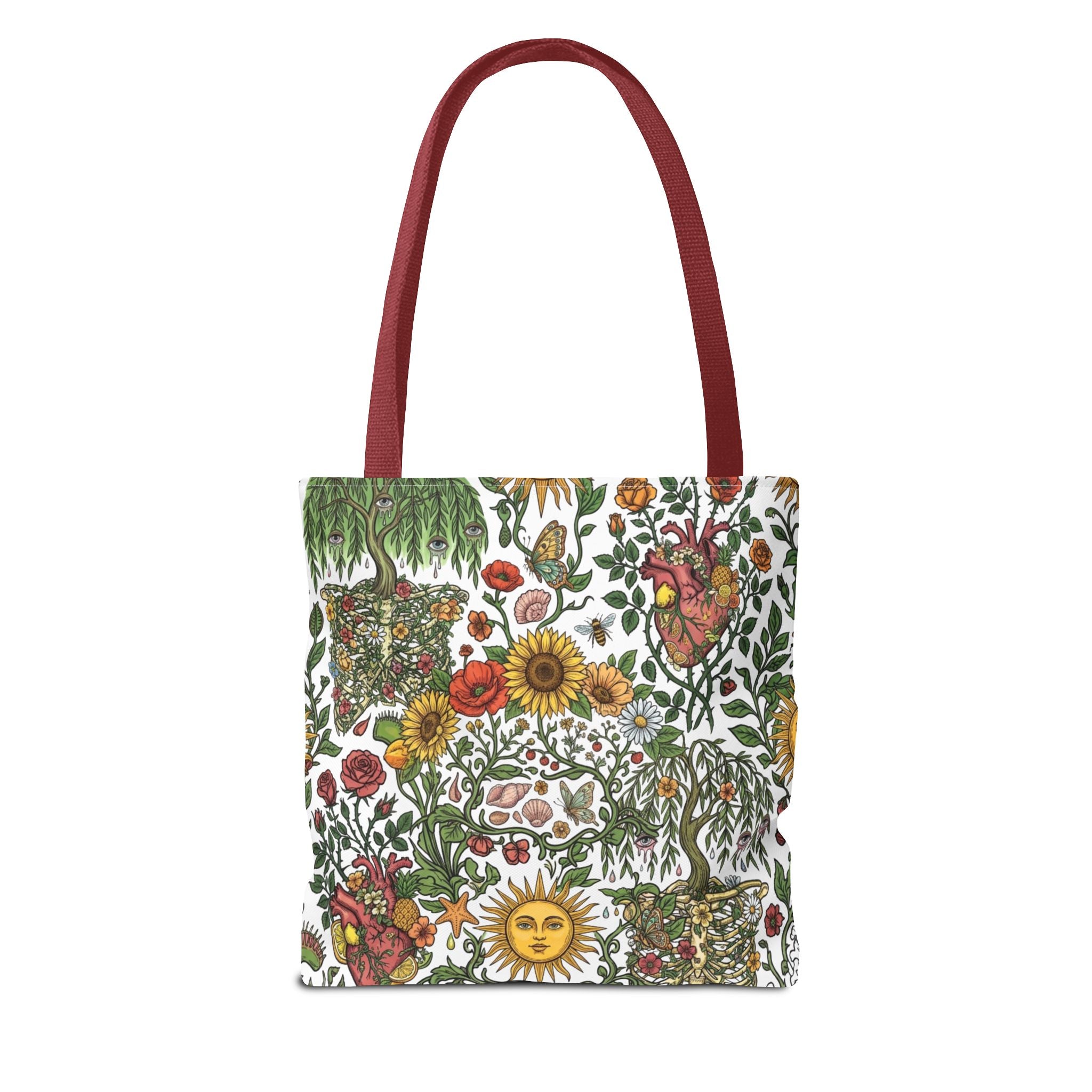 Sunny Anatomical Floral Fantasy Garden Eco Shopper Tote Bag