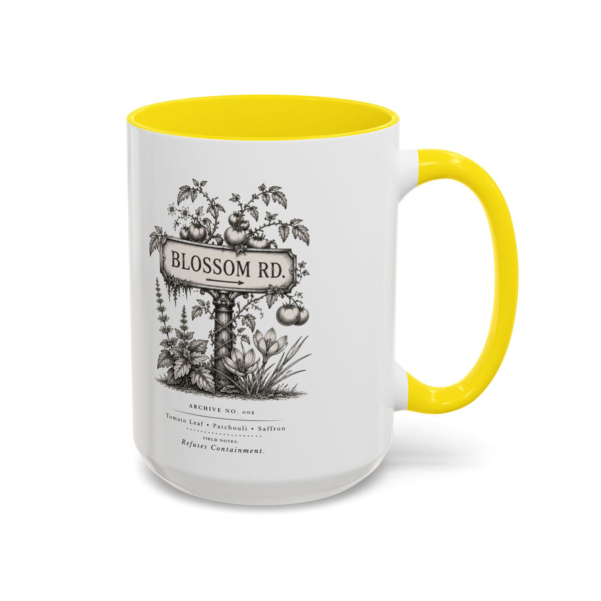 BLOSSOM RD Vintage Botanical Ceramic Accent Mug