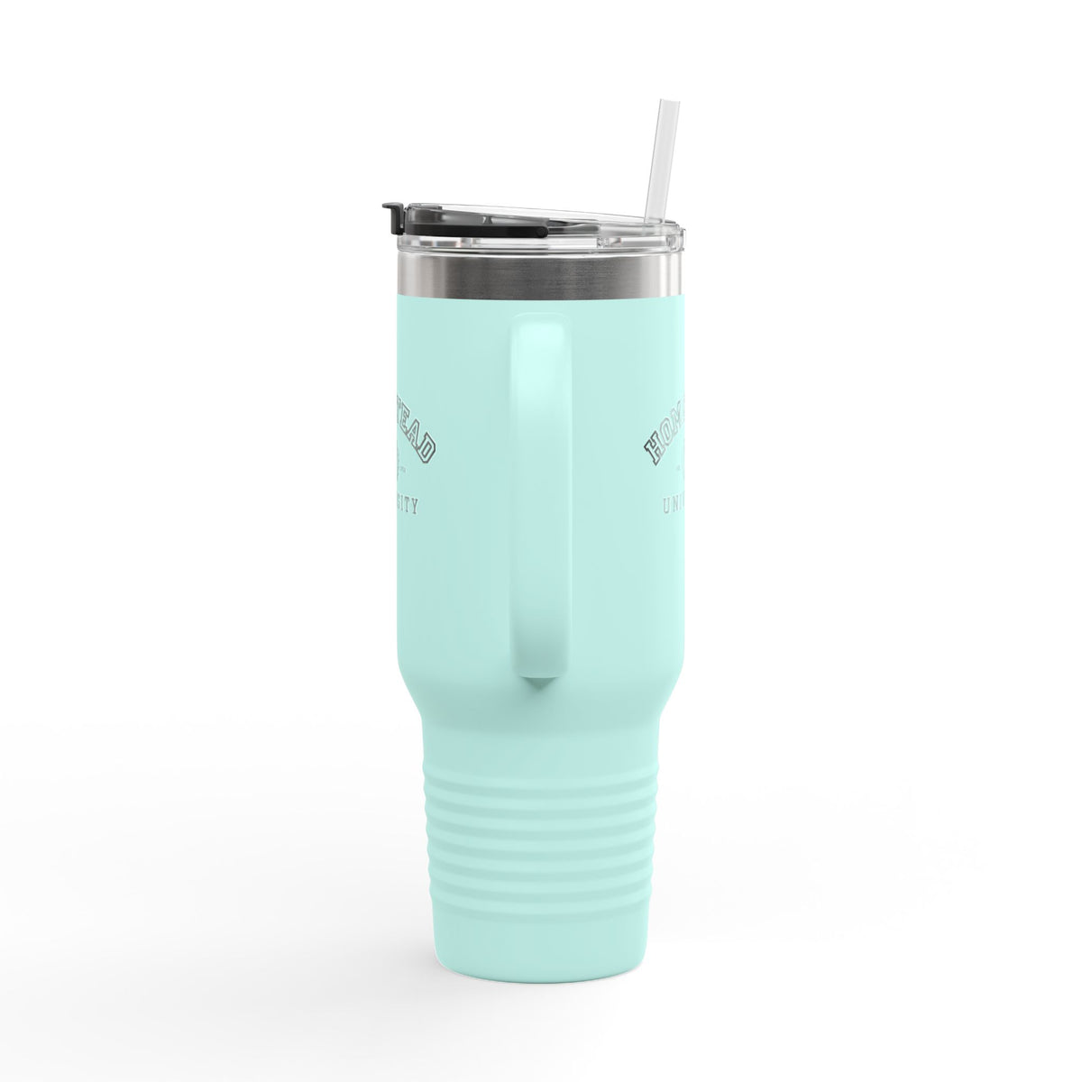 Homestead University Insulated Travel Mug – Large Stainless Tumbler with Straw