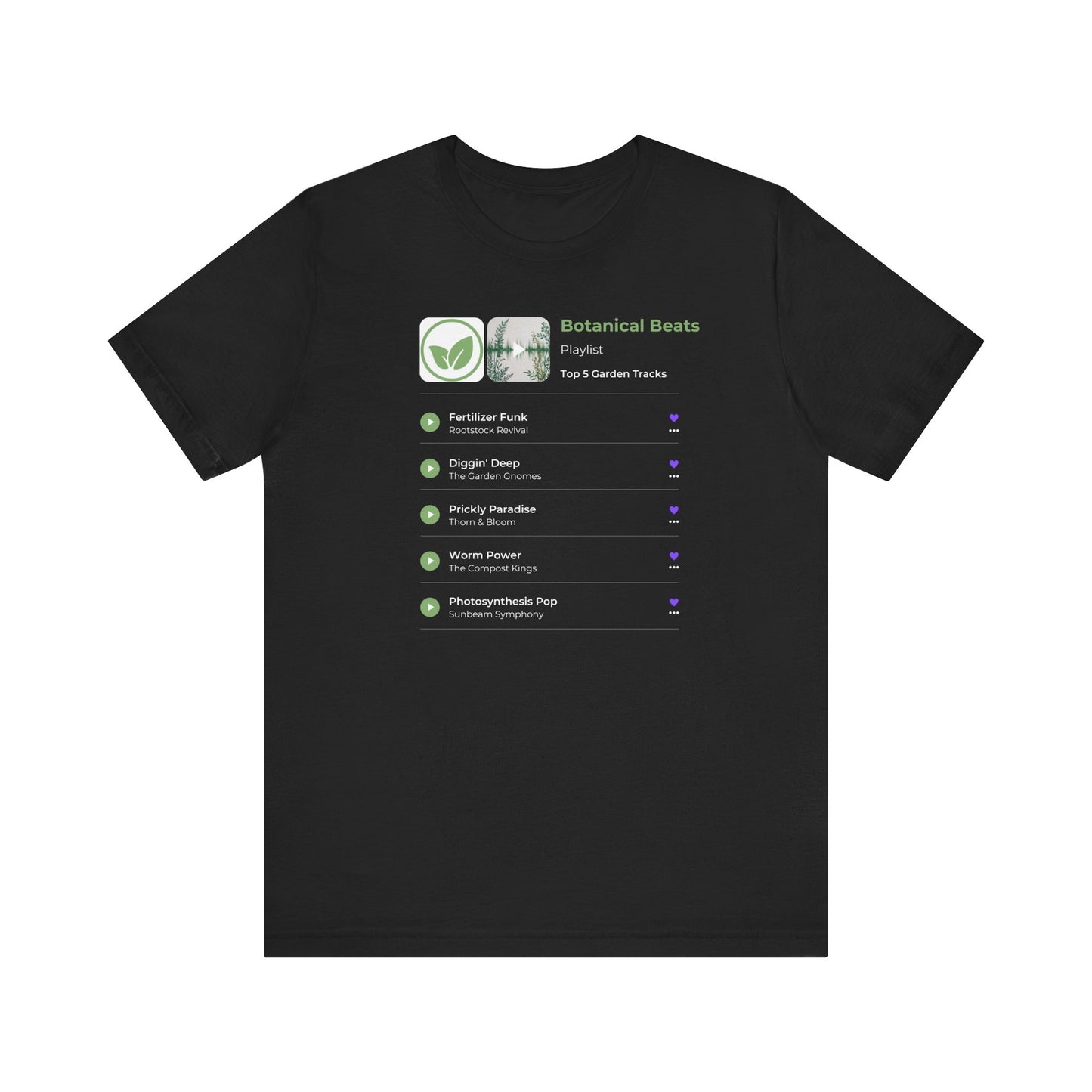 Botanical Beats Unisex Short Sleeve Tee - Your Garden Grooves Playlist