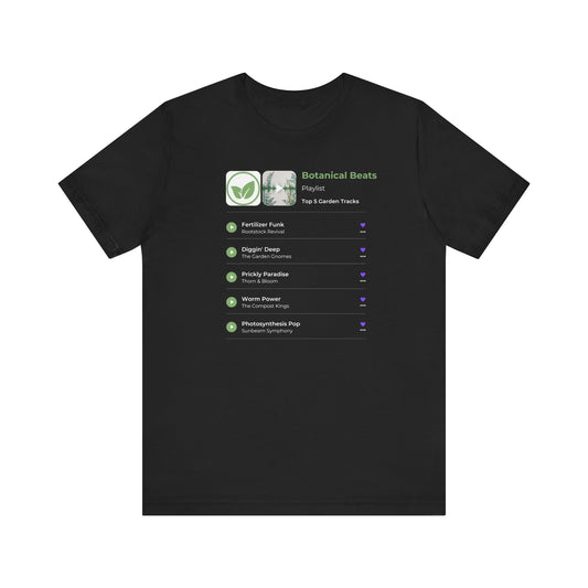 Botanical Beats Unisex Short Sleeve Tee - Your Garden Grooves Playlist