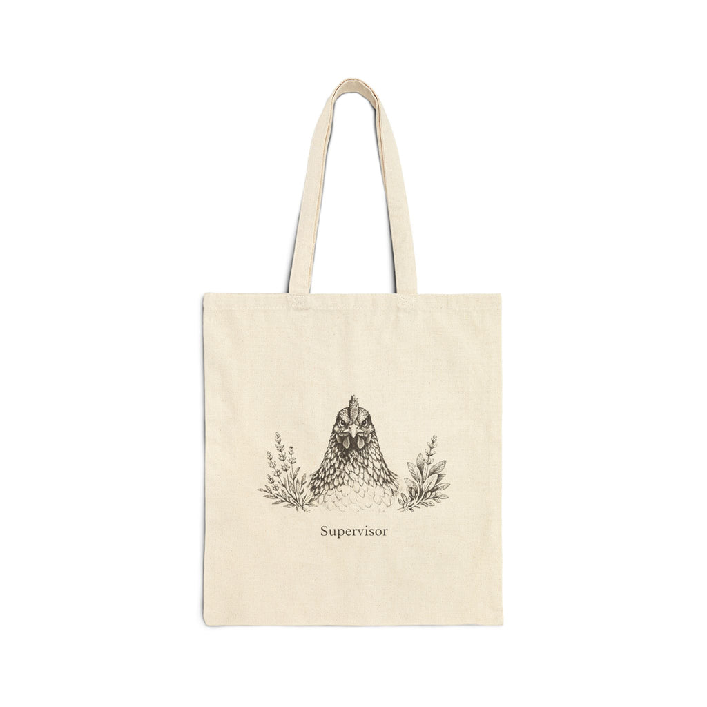 Chicken and Herb Supervisor Canvas Tote Bag