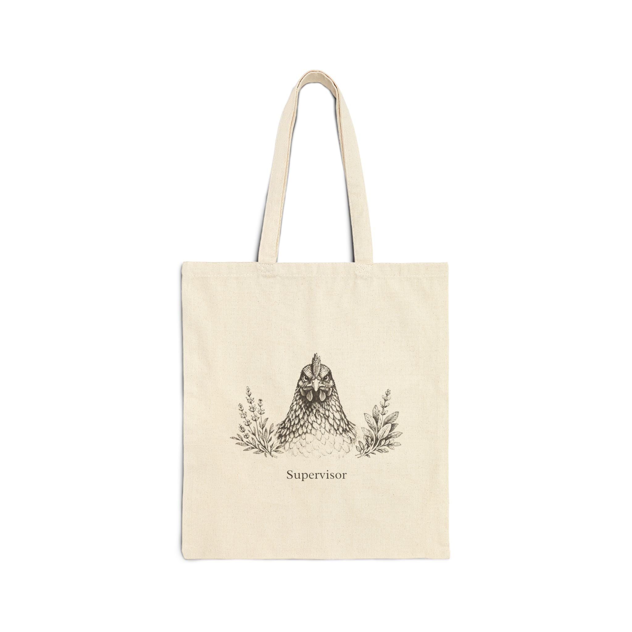 Chicken and Herb Supervisor Canvas Tote Bag