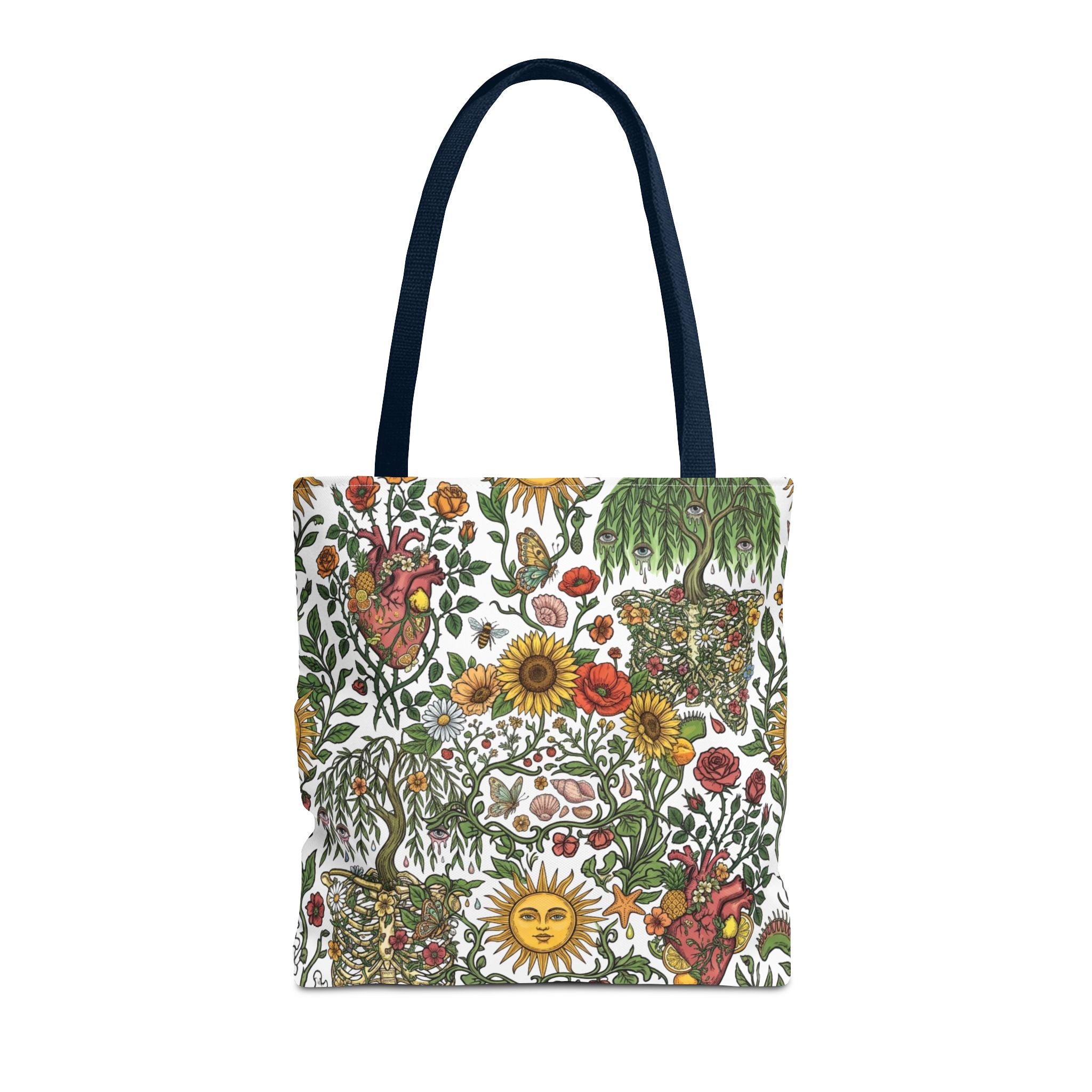Sunny Anatomical Floral Fantasy Garden Eco Shopper Tote Bag