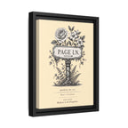 PAGE LN Vintage Botanical Sign Art Framed Matte Canvas Print
