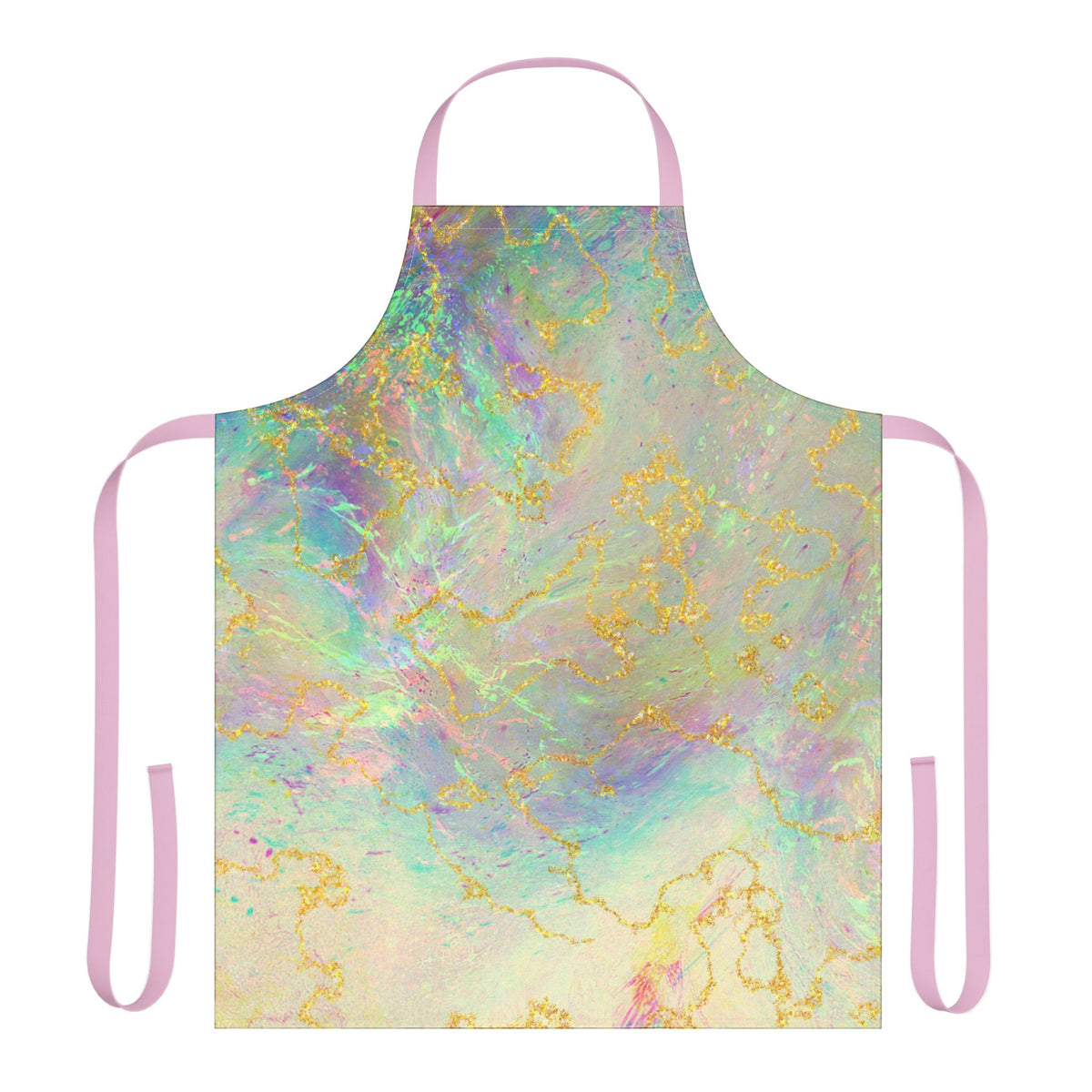 Marble Iridescent Gold Vein Kitchen Apron