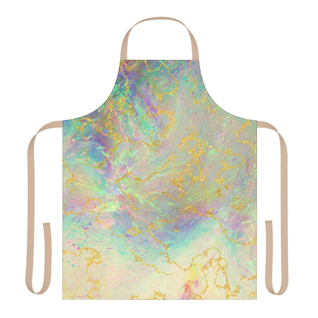 Marble Iridescent Gold Vein Kitchen Apron