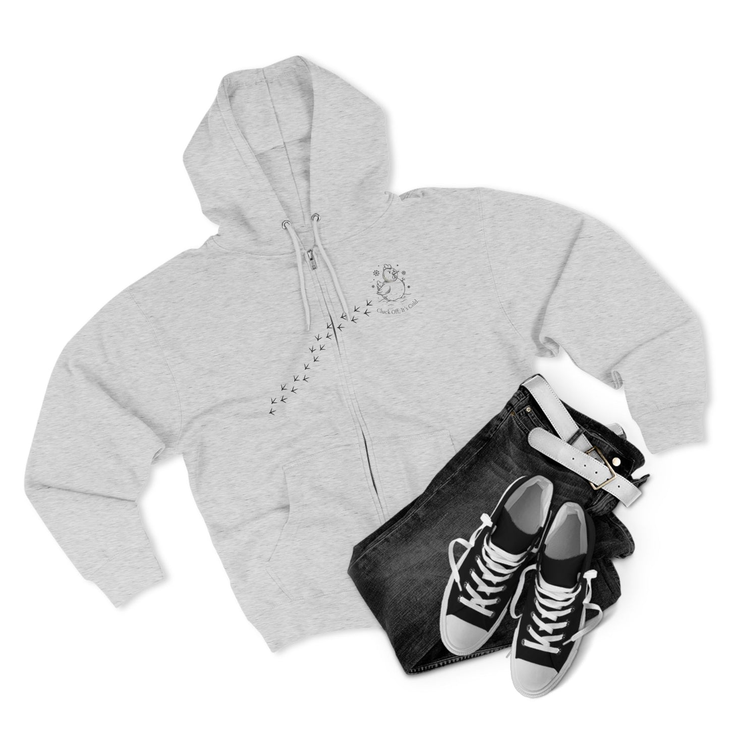 Chickening Club Winter Wonderland Snow Globe Zip Hoodie