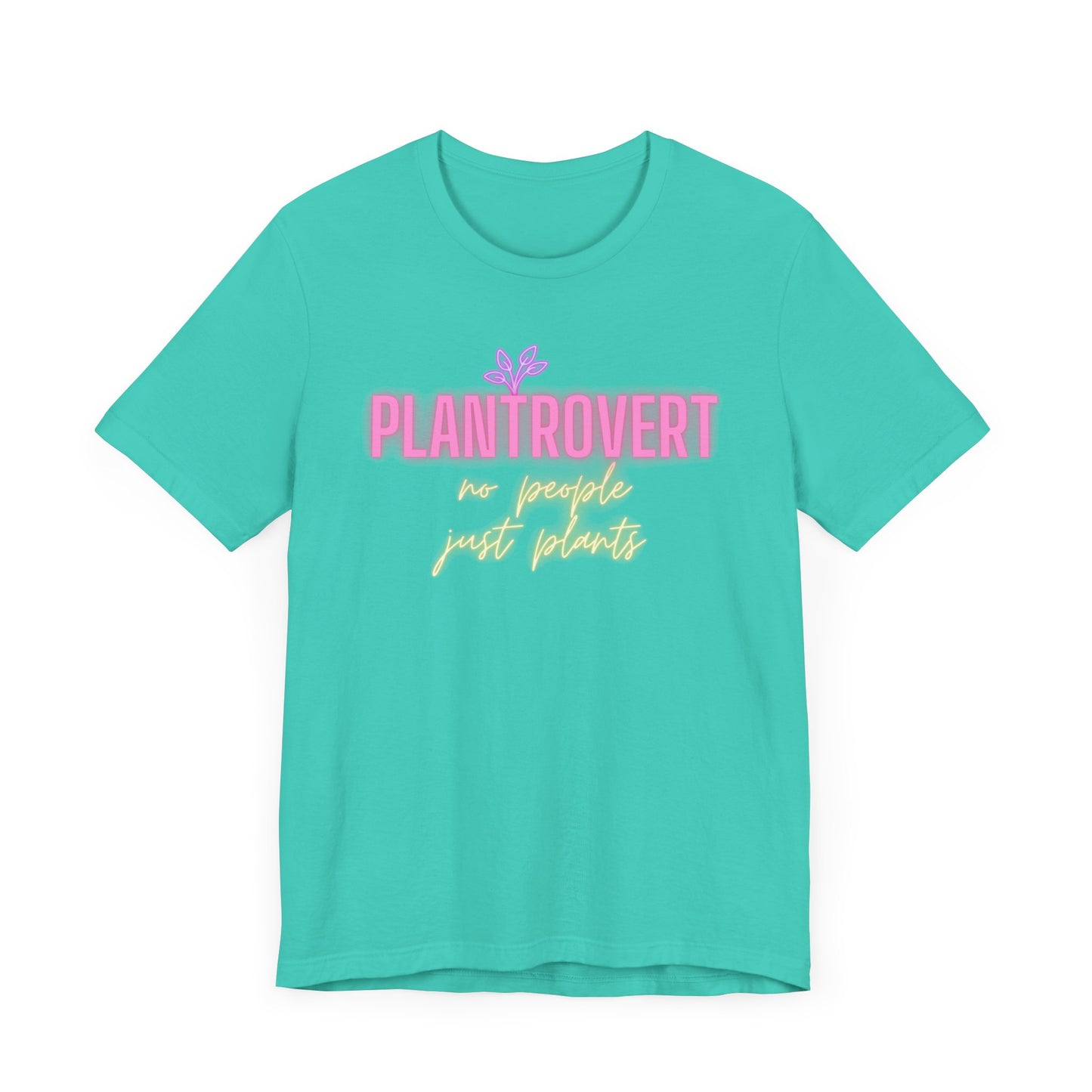 Plantrovert No People Just Plants Neon Unisex Jersey T-shirt