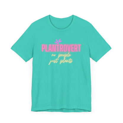Plantrovert No People Just Plants Neon Unisex Jersey T-shirt