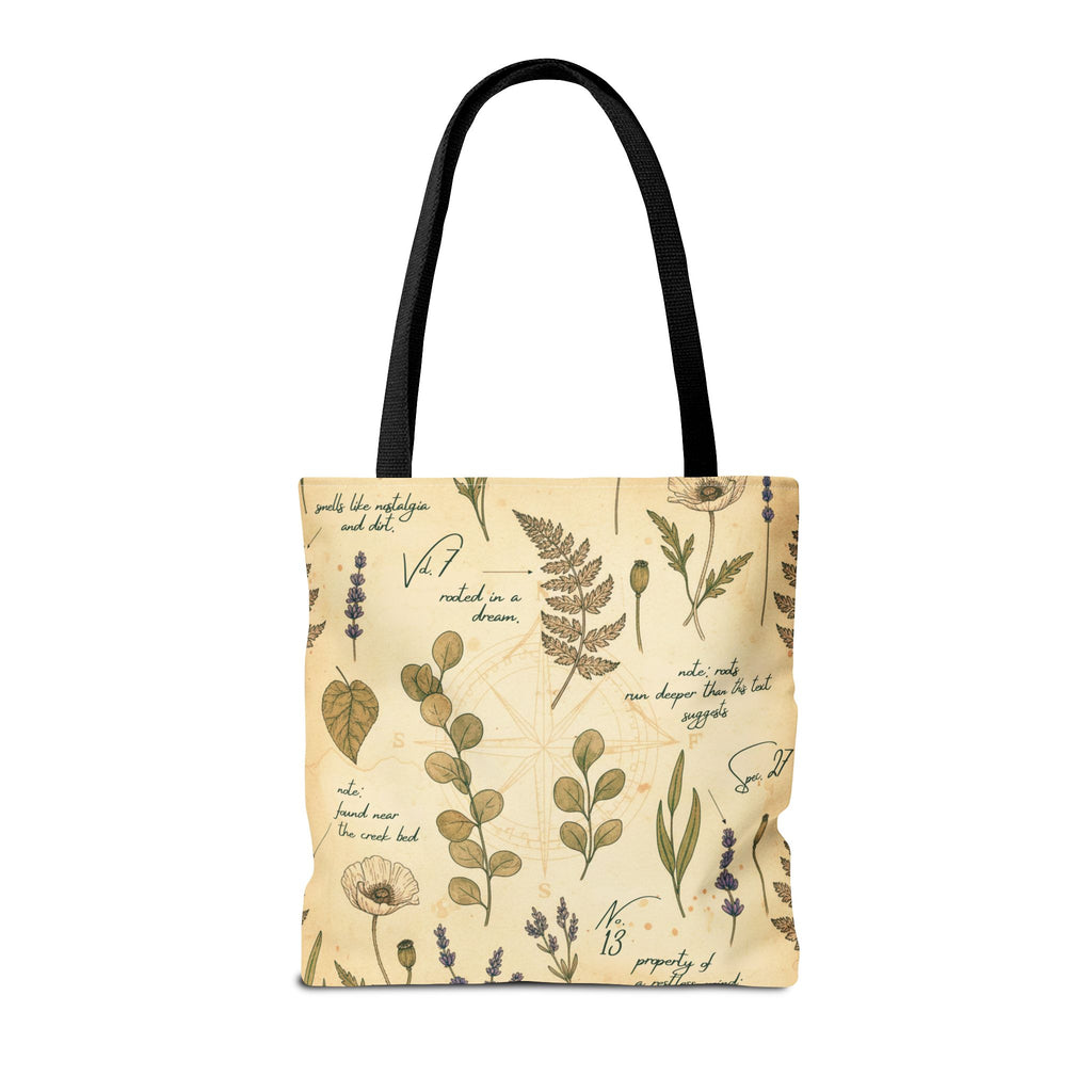 Field Guide Vintage Botanical Sketch Tote Bag