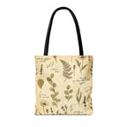 Field Guide Vintage Botanical Sketch Tote Bag