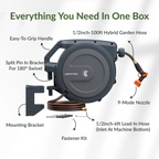 Retractable Garden Hose Reel-1/2in-100ft