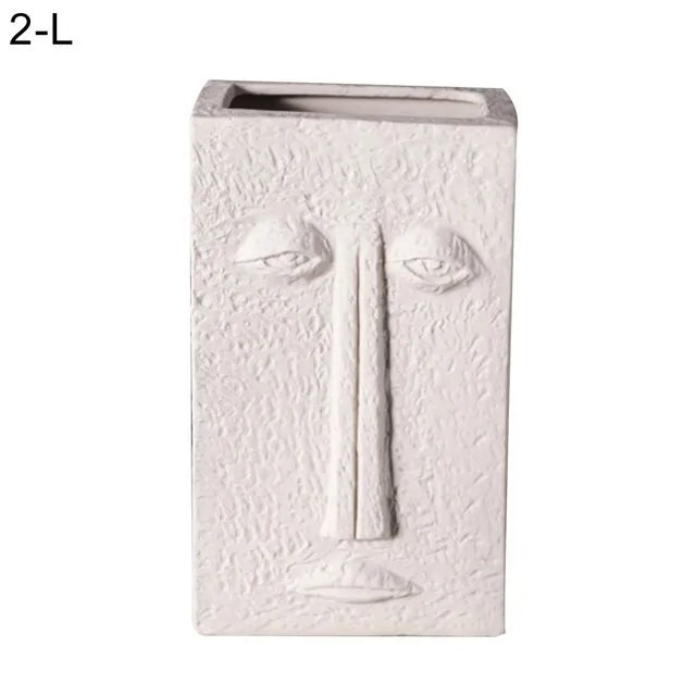 Human Face Expression Plant Vase