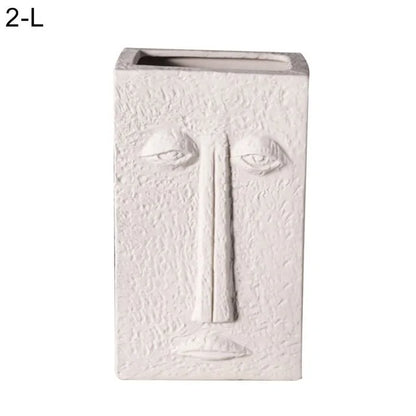 Human Face Expression Plant Vase