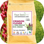 Crimson Clover + Mow Less Grass Seed