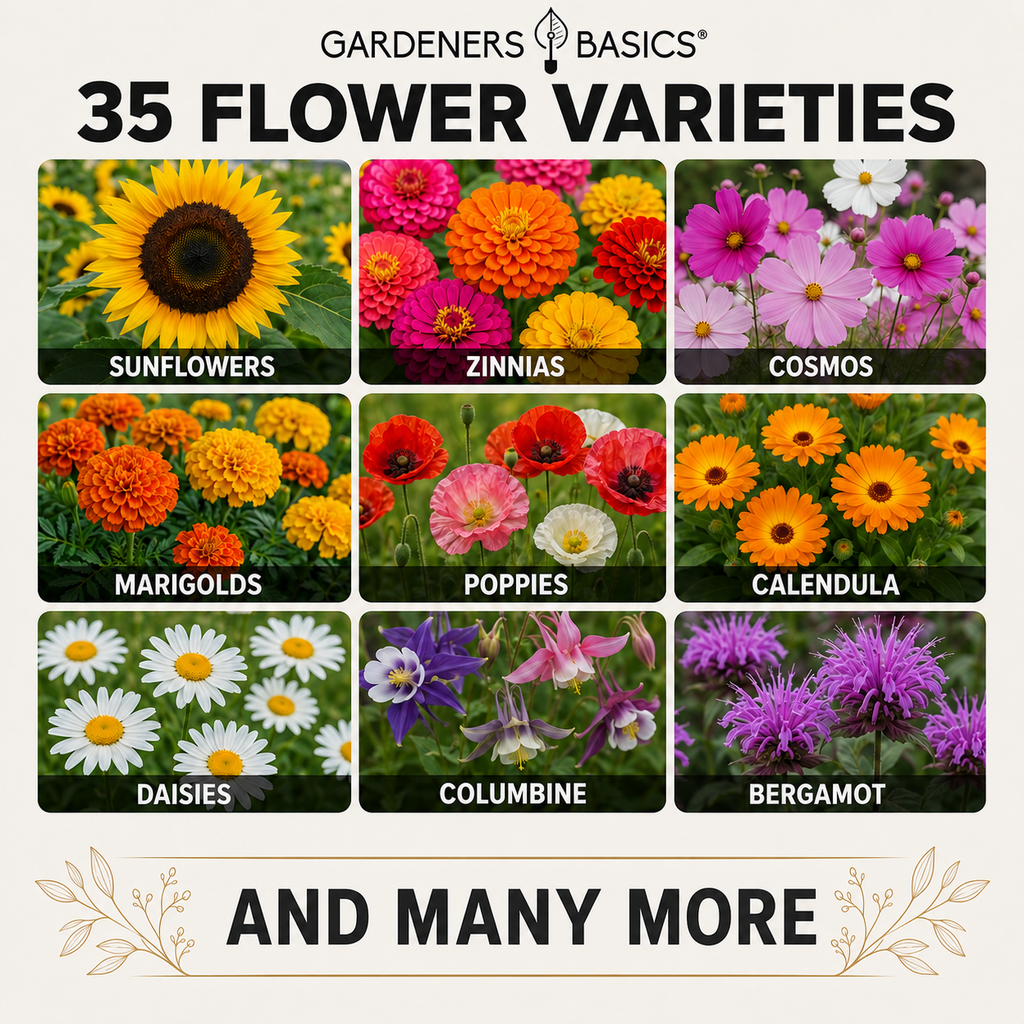 Flower Seeds for Planting | 35 Annual & Perennial Varieties