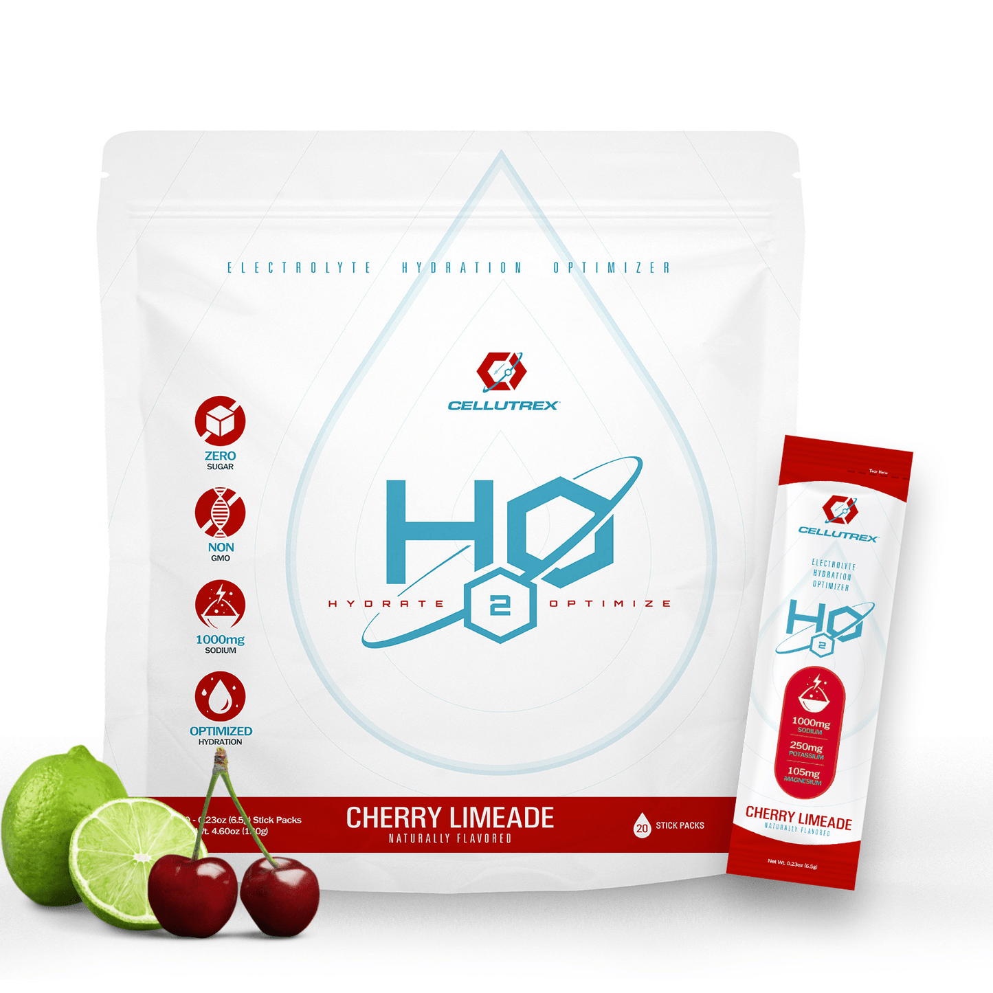 H2O ELECTROLYTES™ - Cherry Limeade (20 count) - Zero Sugar Electrolyte Powder