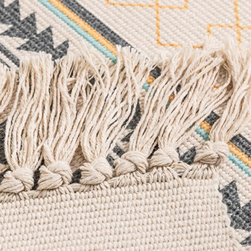 Retro Plant Rug for Sofa and Living Room