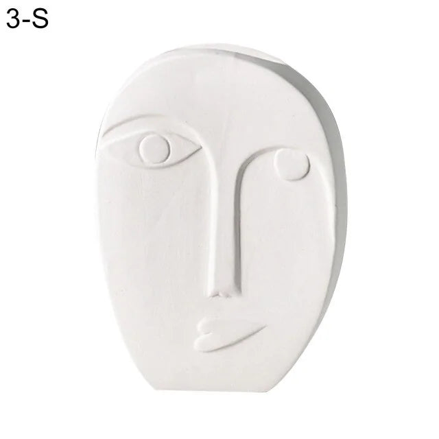 Human Face Expression Plant Vase