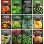 12 Vegetable Seed Collection – Heirloom Non-GMO Garden Vegetables & Herbs for Home Growing